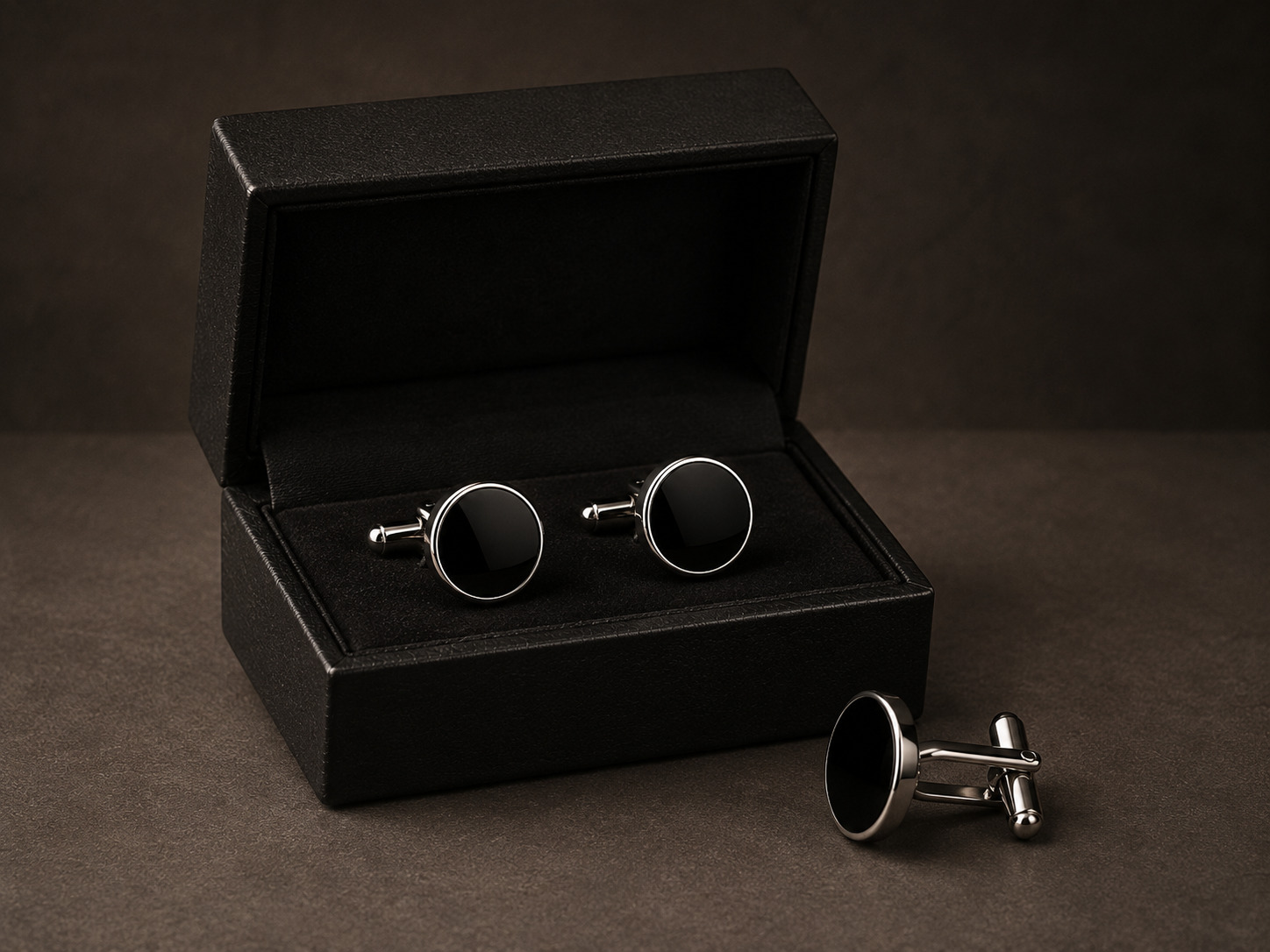 Onyx Cufflinks, front