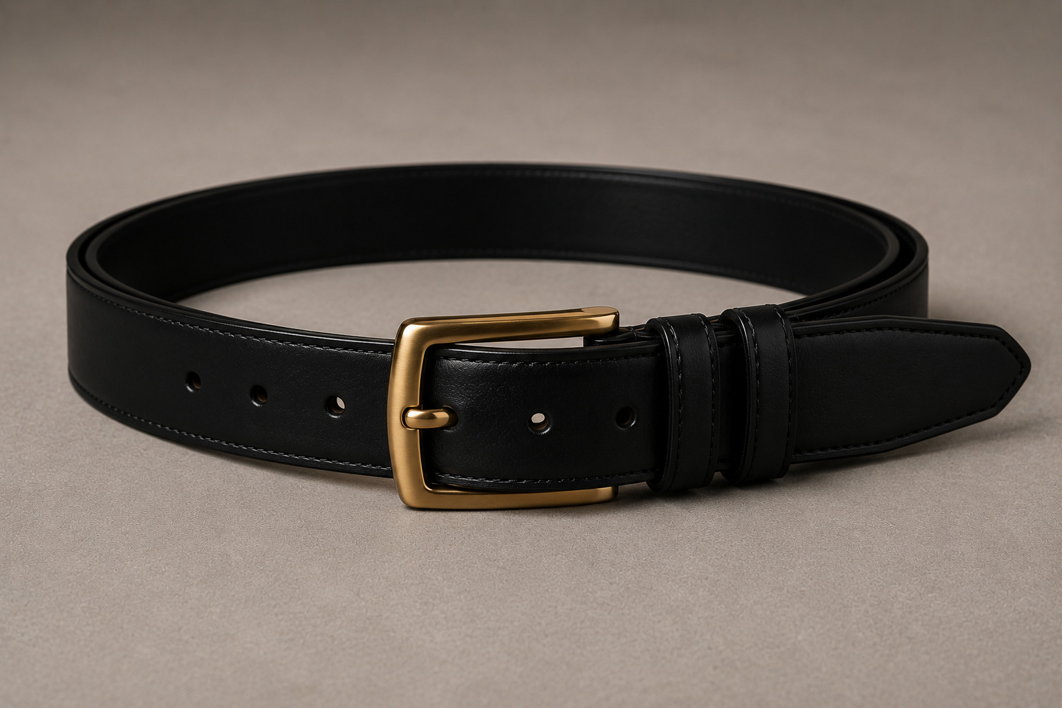 Full Grain Leather Belt, buckle detail